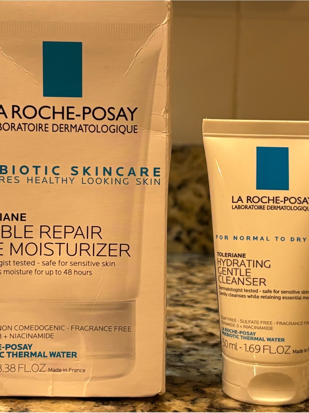 La Roche-Posay Toleriane Hydrating Gentle Cleanser And Double Repair Moisturizer
